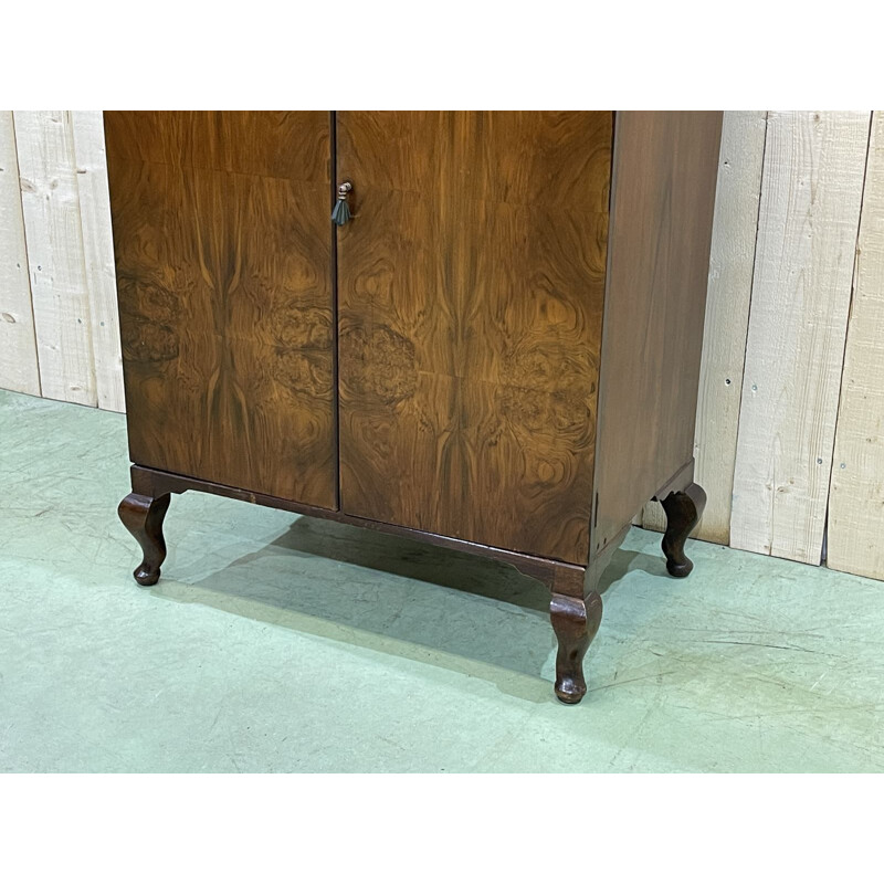 Vintage walnut storage wardrobe 1930s