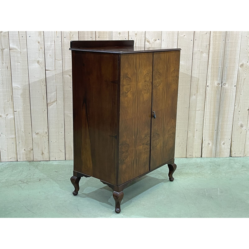 Vintage walnut storage wardrobe 1930s