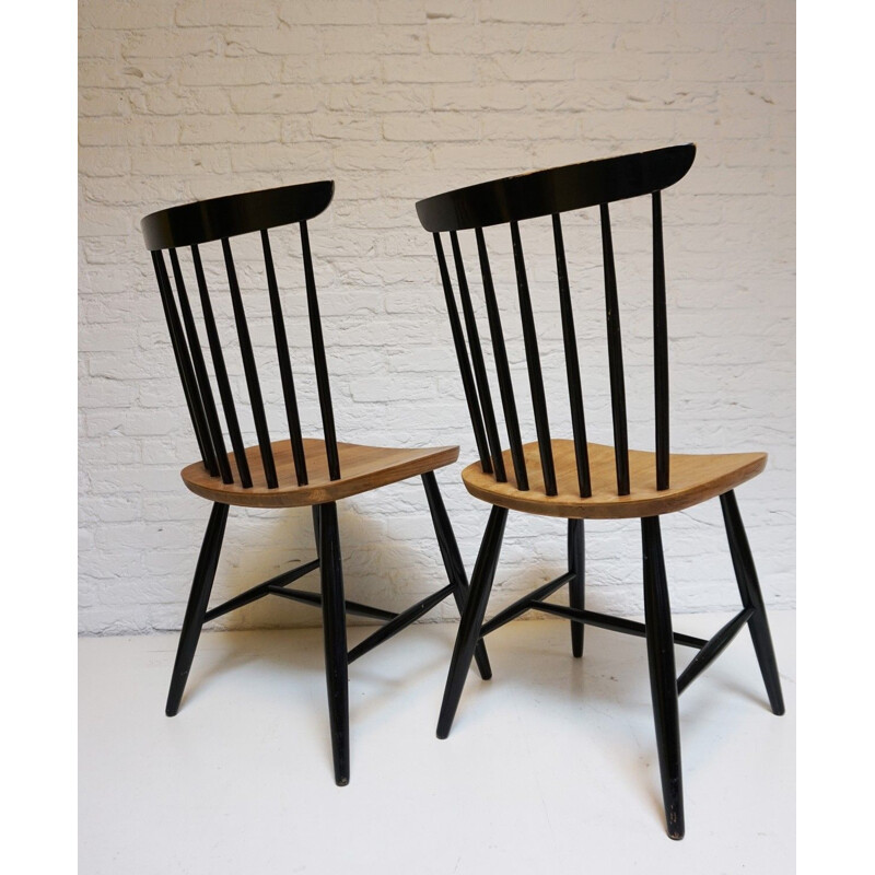 Paire de chaises vintage bicolores par USM Pastoe 1950