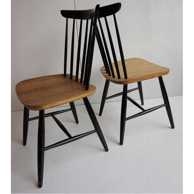 Paire de chaises vintage bicolores par USM Pastoe 1950