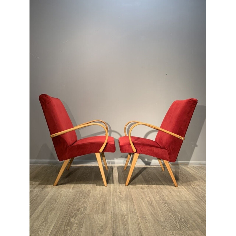 Pair of vintage armchairs Czechoslovakia 1960s