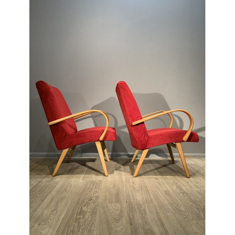 Pair of vintage armchairs Czechoslovakia 1960s