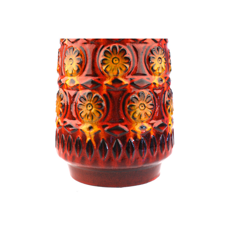 Grand vase Bay Keramik Pottery en céramique rouge - 1950