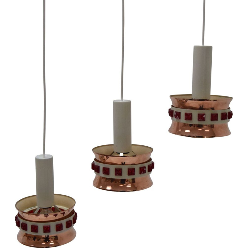 Vintage plastic and lacquered metal suspension, Denmark 1970
