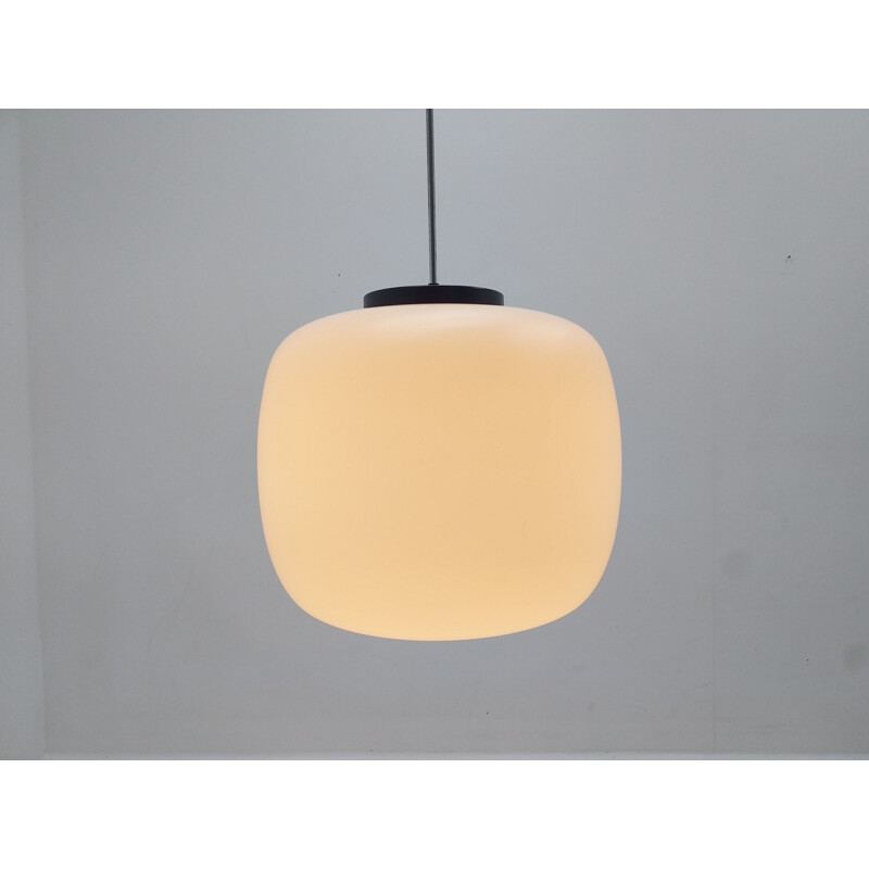 Vintage glass pendant lamp 1970s