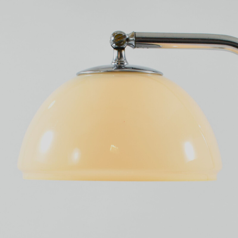 Vintage metalen en glazen bureaulamp, 1925