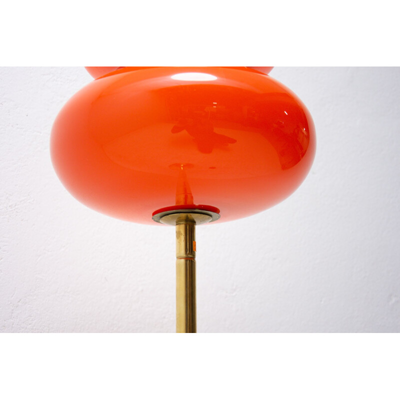  Vintage glass floor lamp Czechoslovakia 1970s