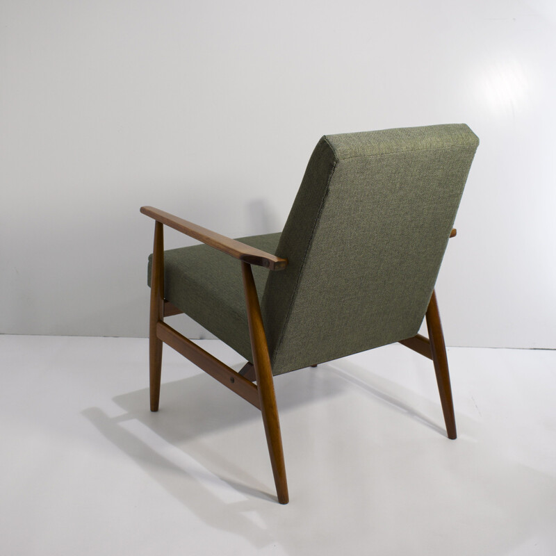 Vintage beechwood armchair by Henryk Lis 1960s