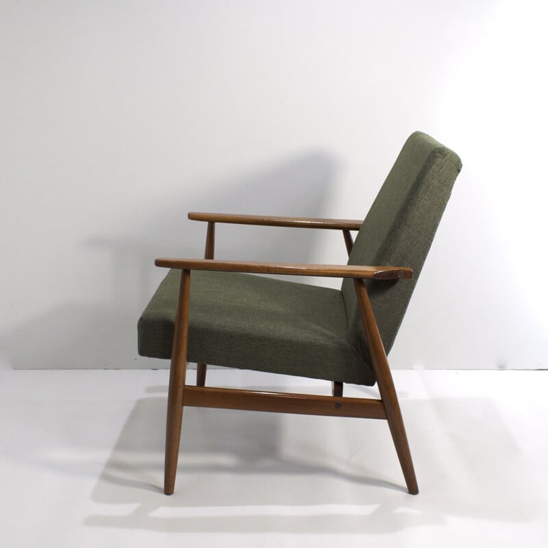 Vintage beechwood armchair by Henryk Lis 1960s