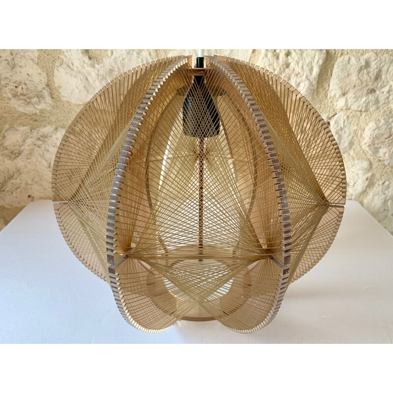 Vintage plexiglass hanging lamp by Paul Secon 1970s