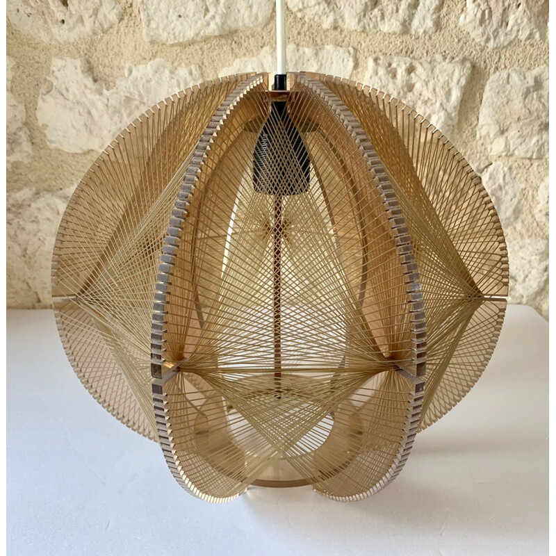 Vintage plexiglass hanging lamp by Paul Secon 1970s