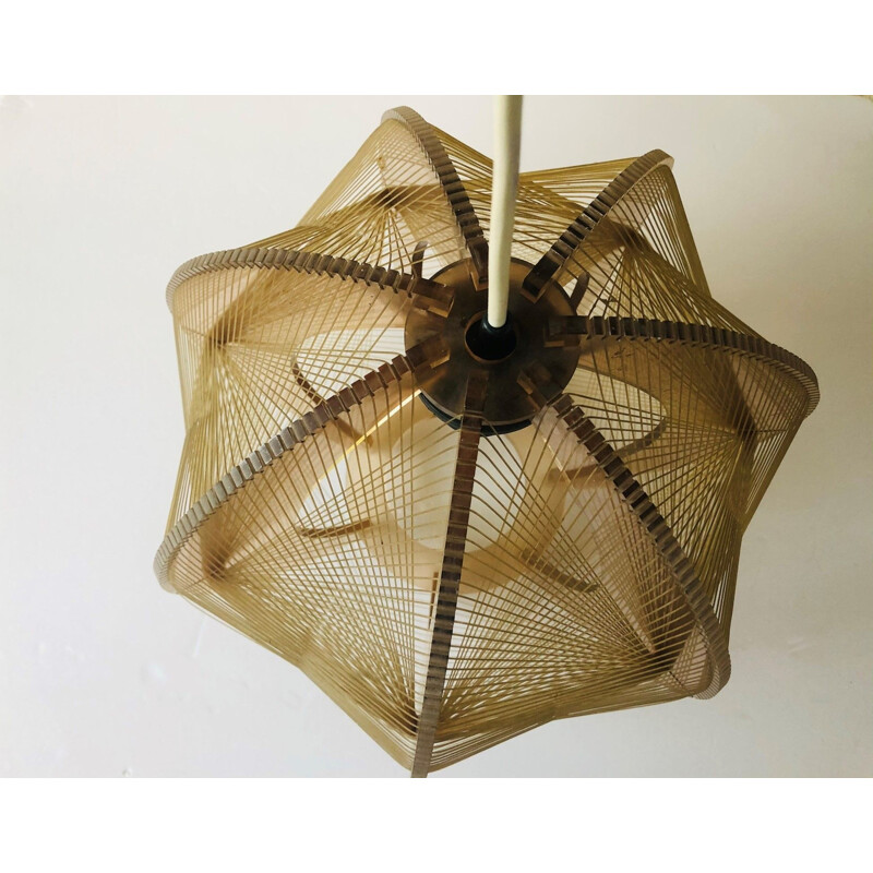 Vintage plexiglass hanging lamp by Paul Secon 1970s