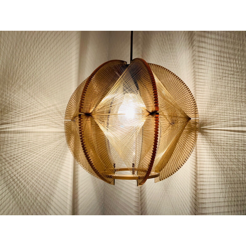 Vintage plexiglass hanging lamp by Paul Secon 1970s
