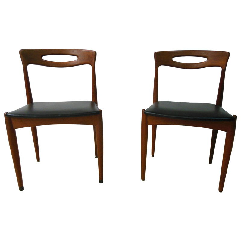 Pair of chairs "Samcom" in teak - 1960s