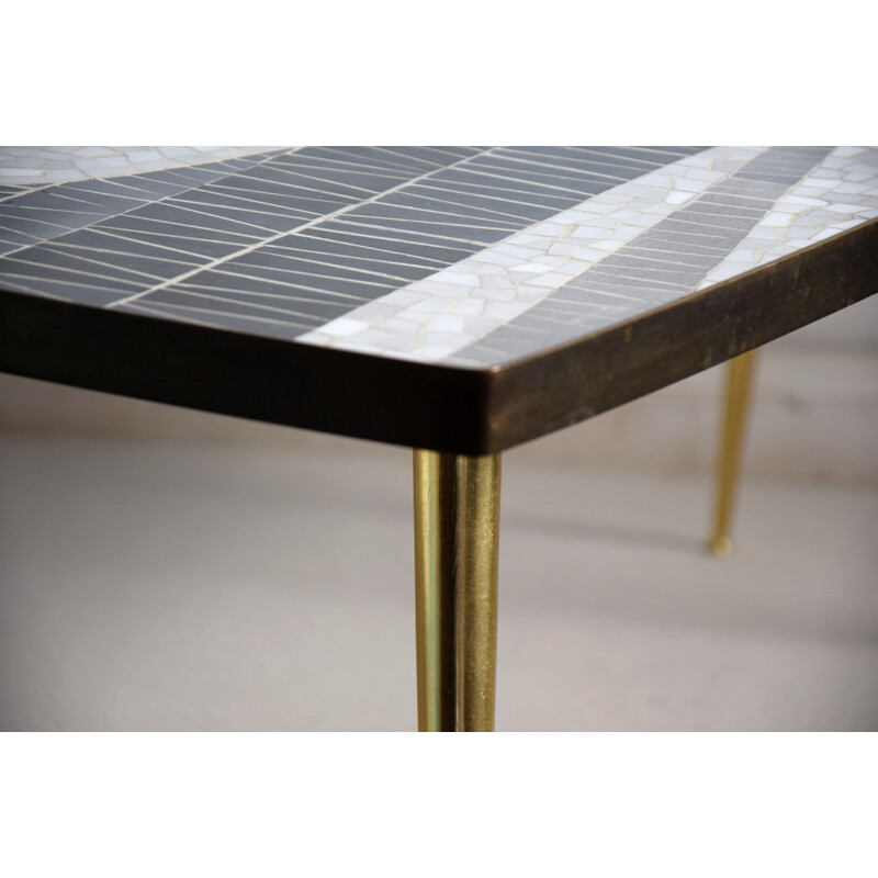 Modern sculptural mosaic vintage coffee table by Berthold Muller, 1960