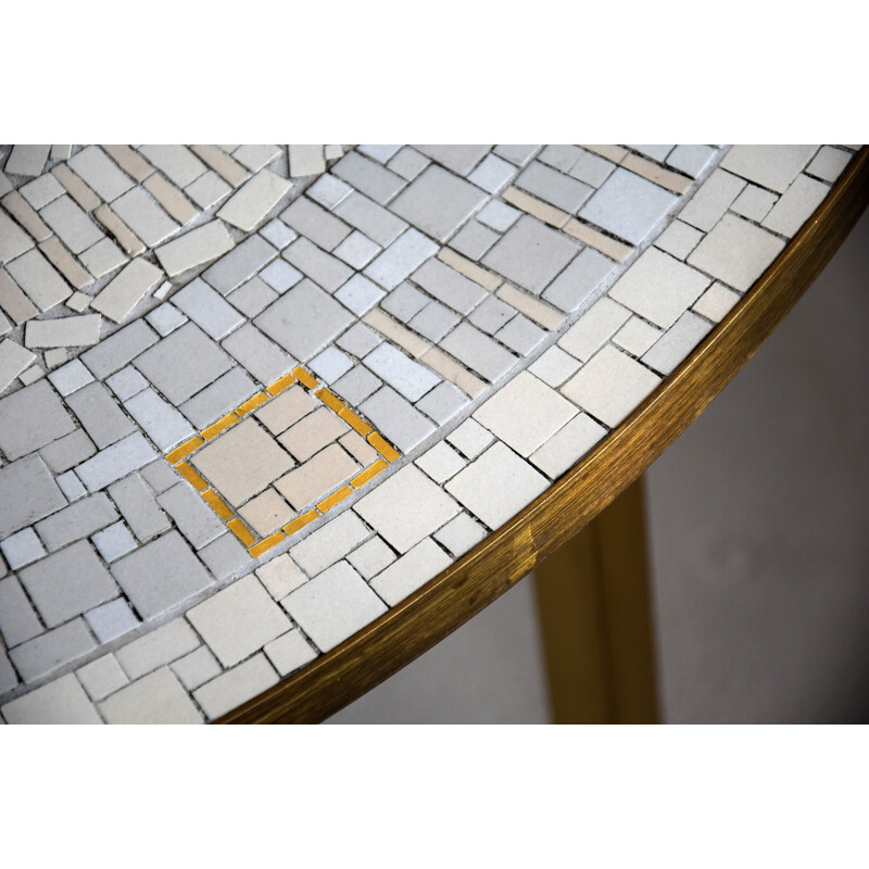 Vintage mosaic coffee table by Berthold Muller 1960s