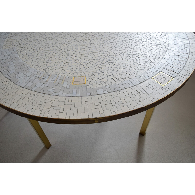 Vintage mosaic coffee table by Berthold Muller 1960s
