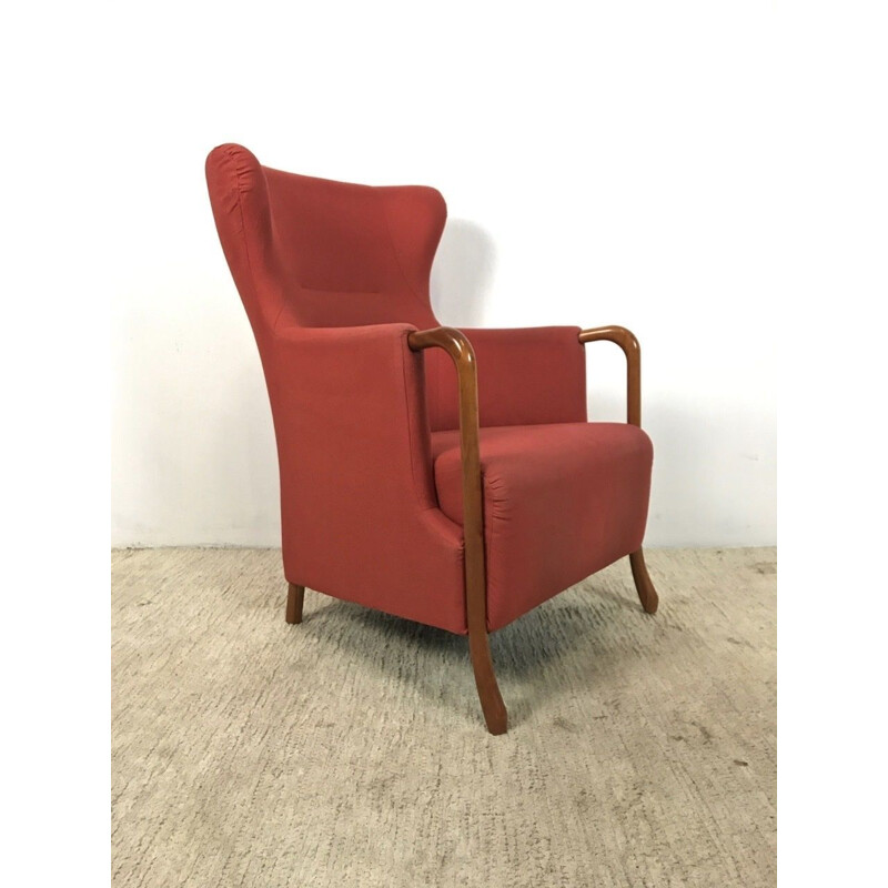 Fauteuil vintage rouge Stately Giorgetti