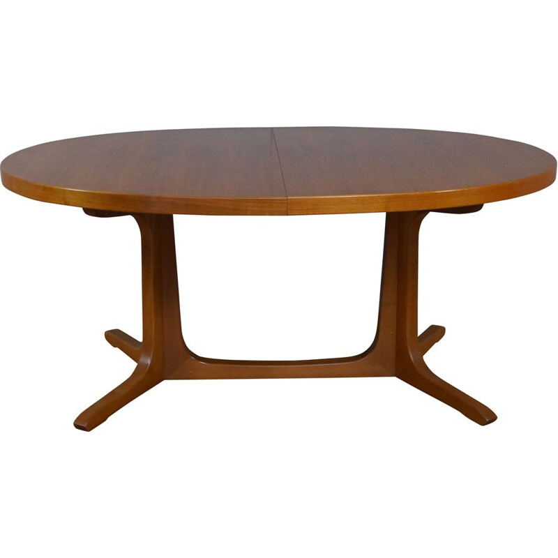 Vintage oval table with 2 extensions 1960s