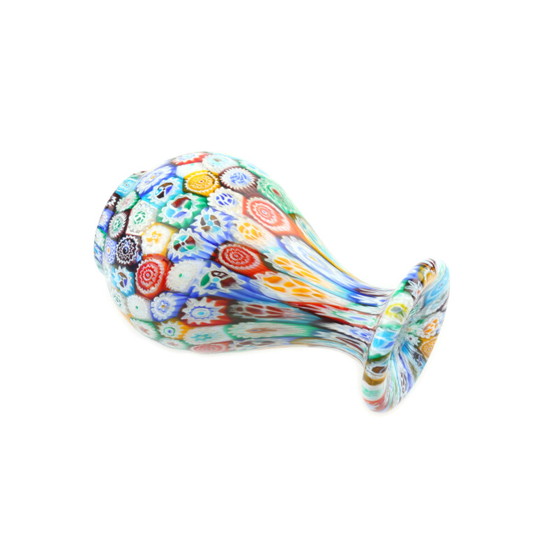 Petit vase "Millefiori" en verre de Murano - 1960