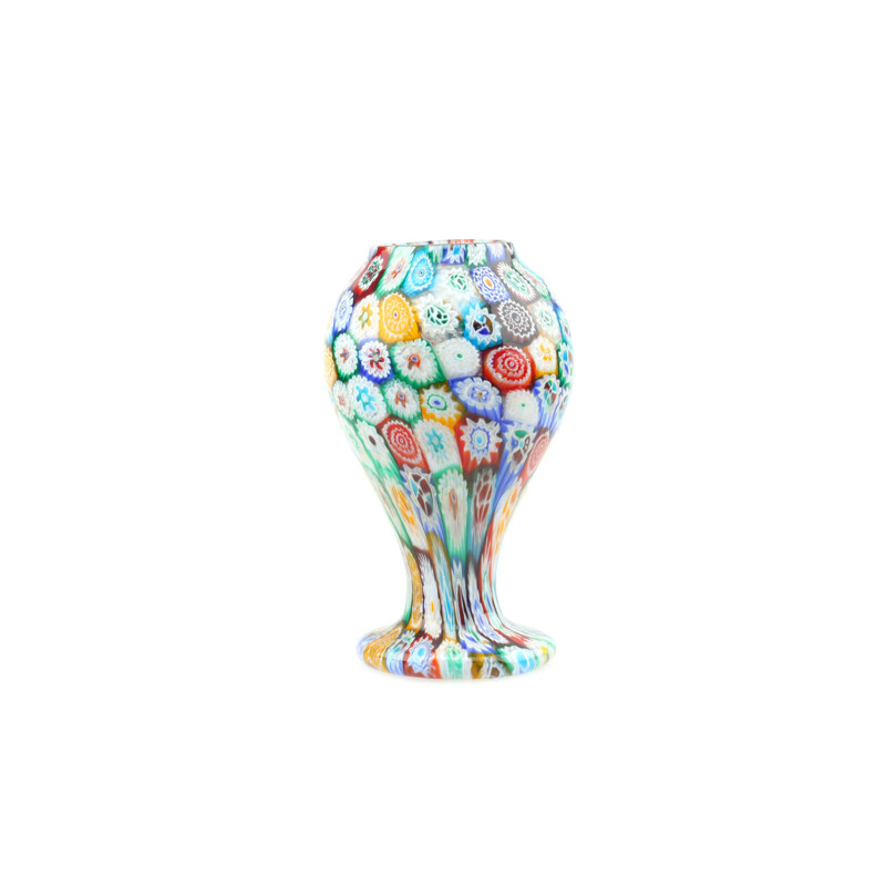 Petit vase "Millefiori" en verre de Murano - 1960