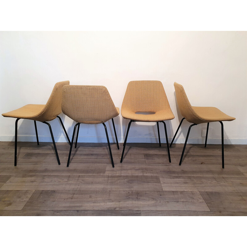 Set of 4 vintage chairs by Pierre Guariche 1955s