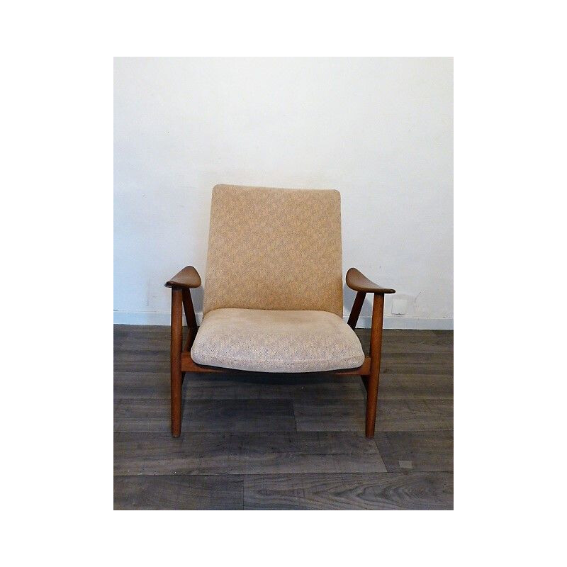 Vintage Sessel aus massivem Teakholz skandinavischen Dänemark 1950