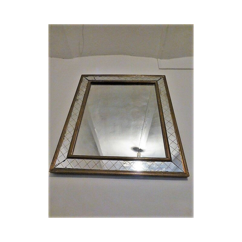 Vintage gilded wood mirror, 1940