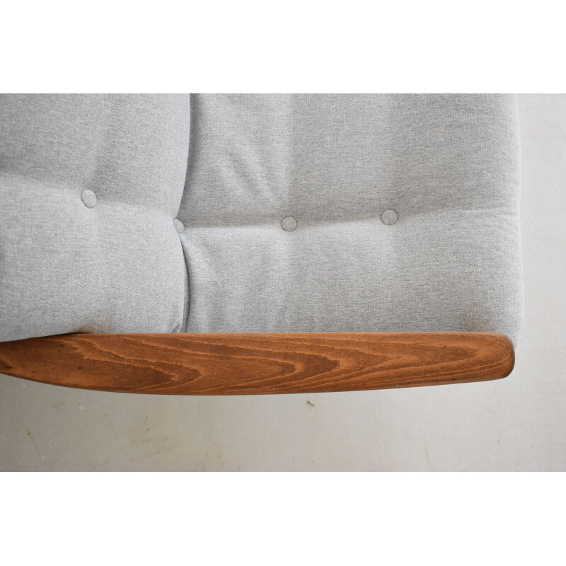 Canapé vintage combinée au bois de teck