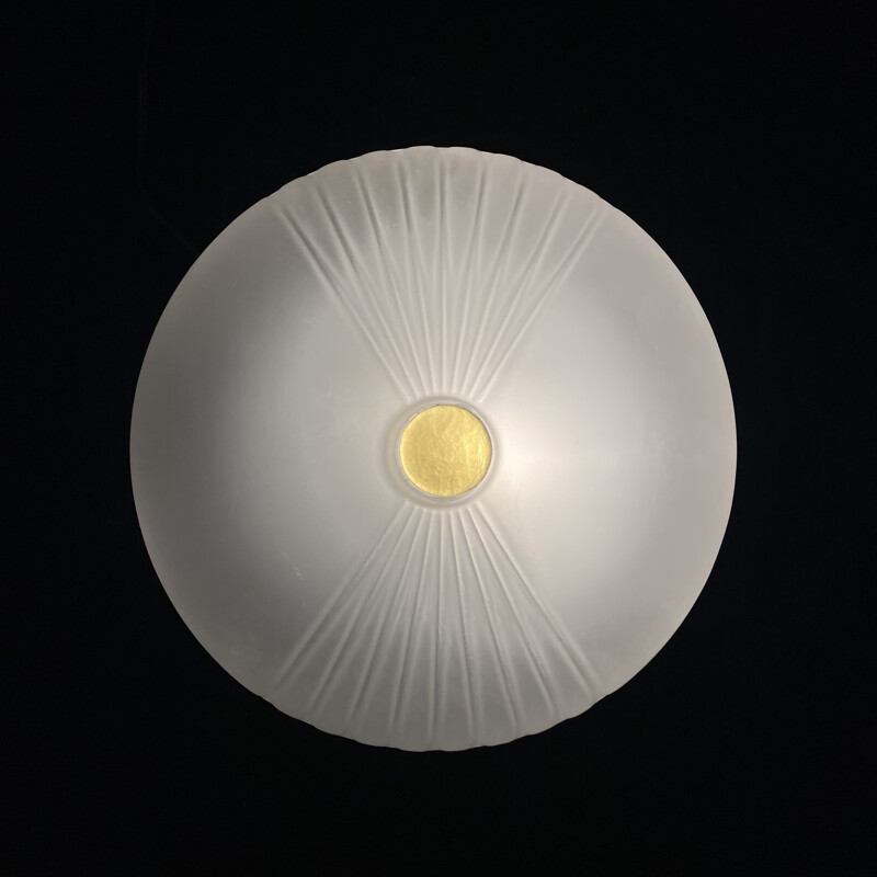 Lampada da soffitto in vetro di Murano vintage 1980