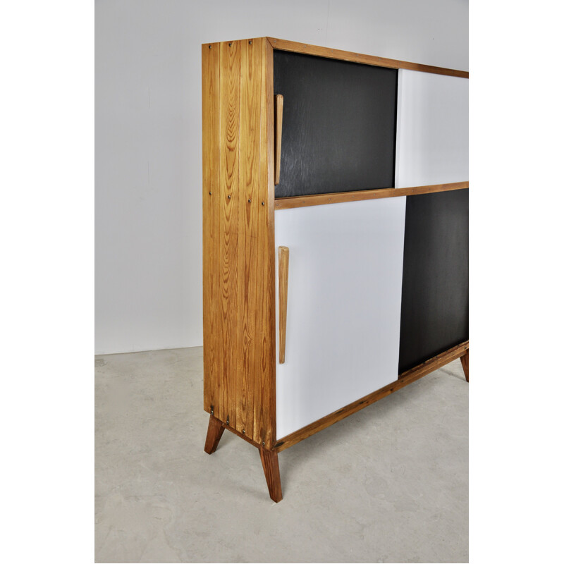 Vintage wood storage cabinet, 1960