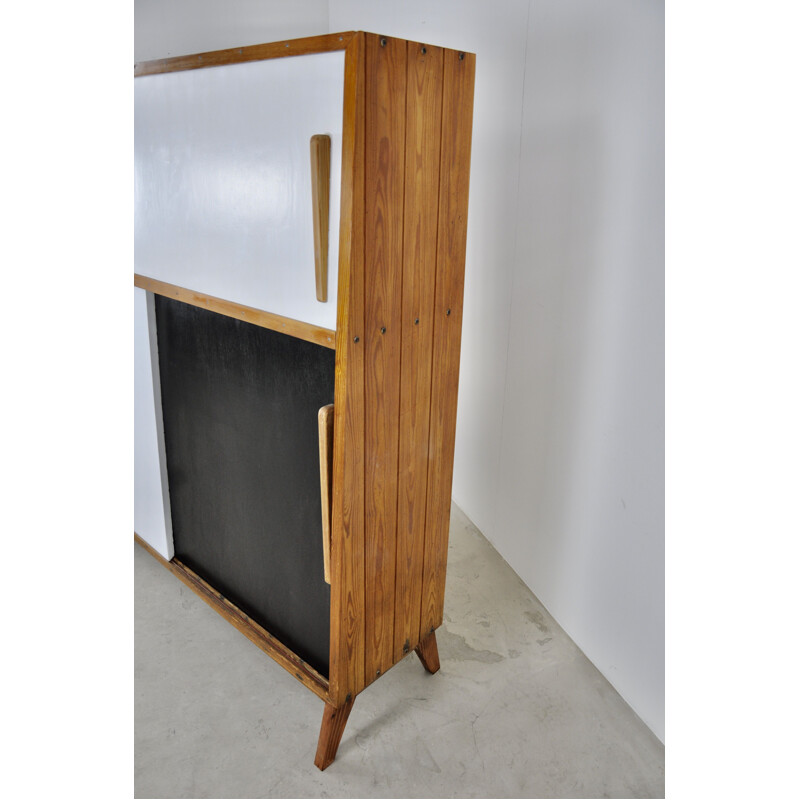 Meuble de rangement vintage en bois, 1960