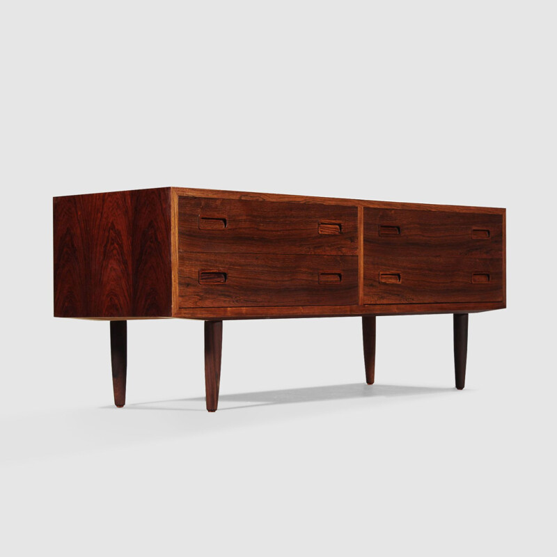 Vintage low sideboard in rosewood Denmark 1970s