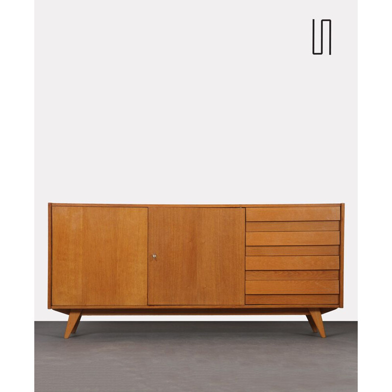 Vintage oak sideboard by Jiri Jiroutek 1960s