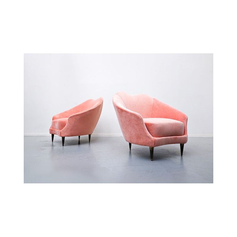 Pair of vintage armchairs Federico Munari 1950s