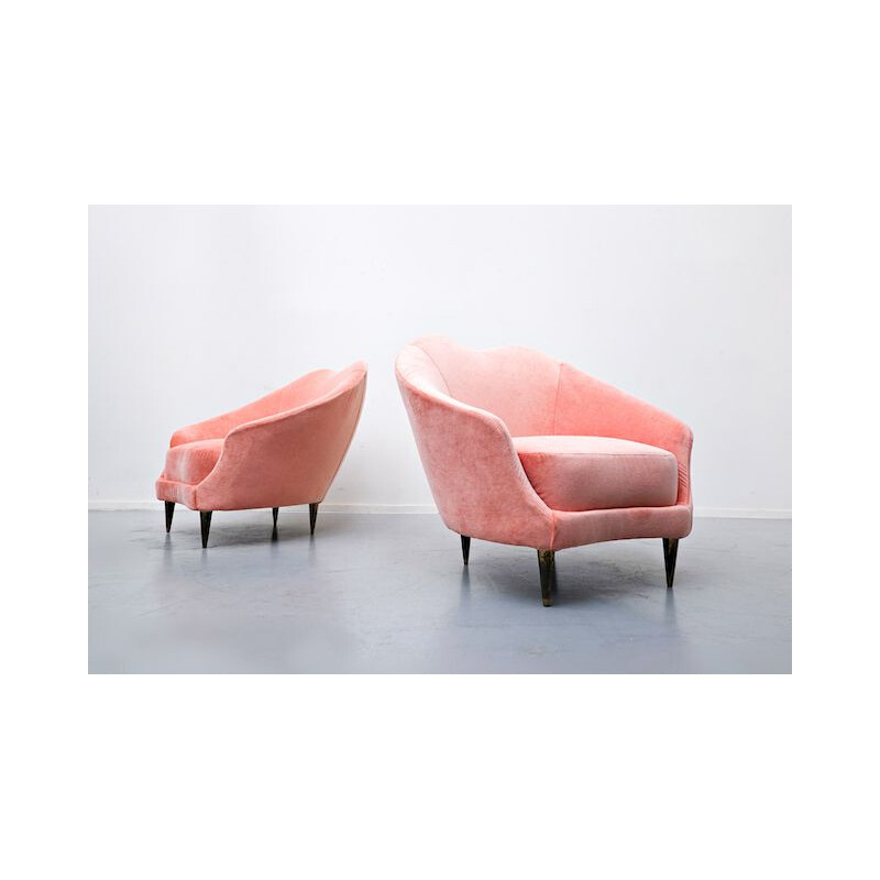 Pair of vintage armchairs Federico Munari 1950s