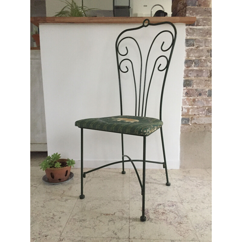Chaise de Jardin en acier vintage motif Eléphant 