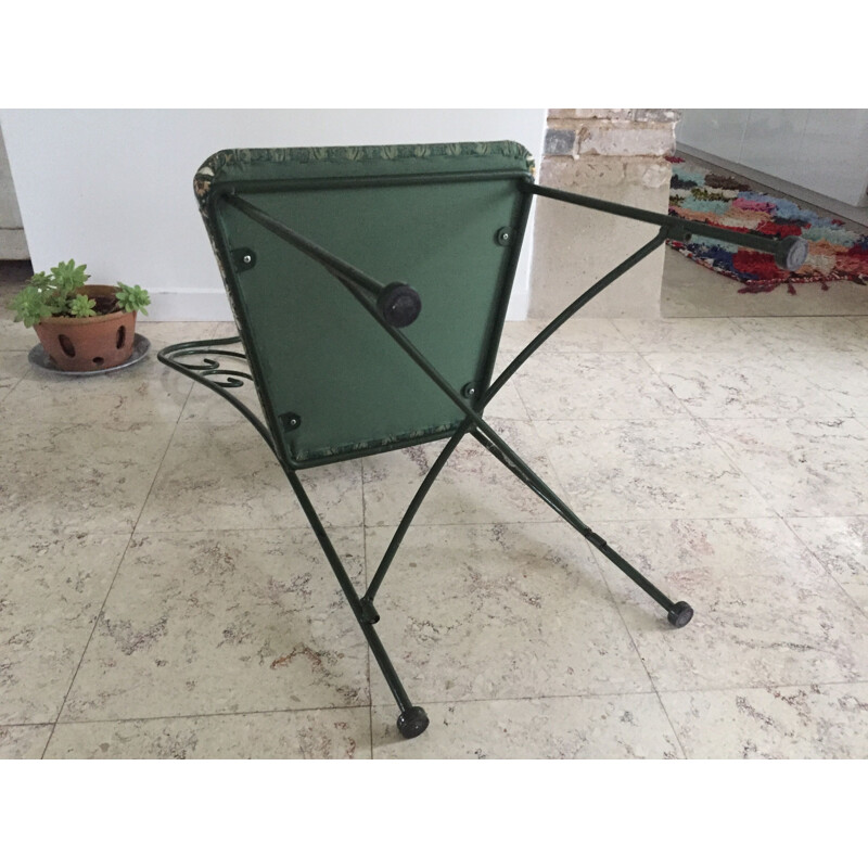 Vintage Steel Garden Chair with Elephant Design 