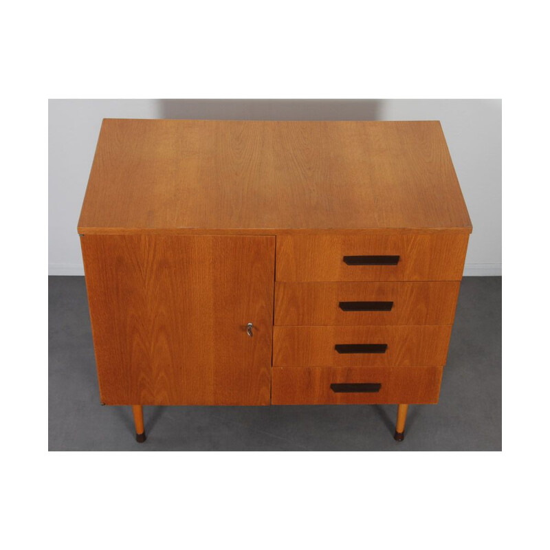 Vintage small wooden chest of drawers by UP Zavody 1970s