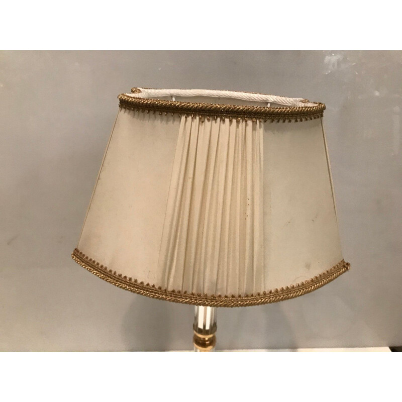  Lámpara de mesa de cristal vintage 1970