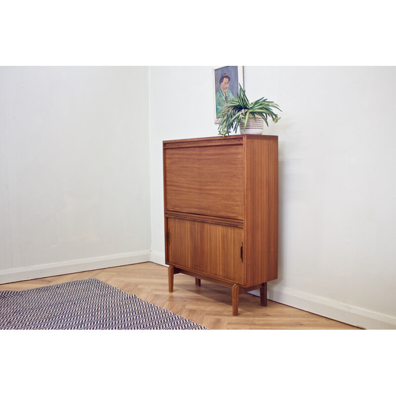 Vintage  teak  secretary desk Robert Herita United Kingdom 1960s