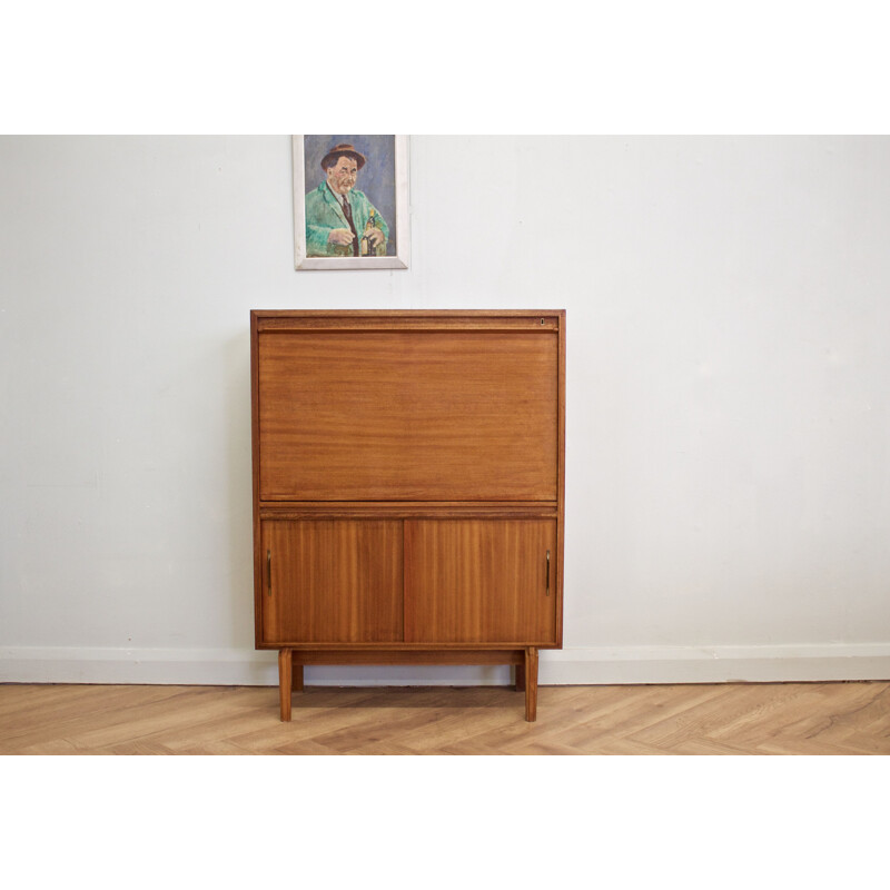 Vintage  teak  secretary desk Robert Herita United Kingdom 1960s