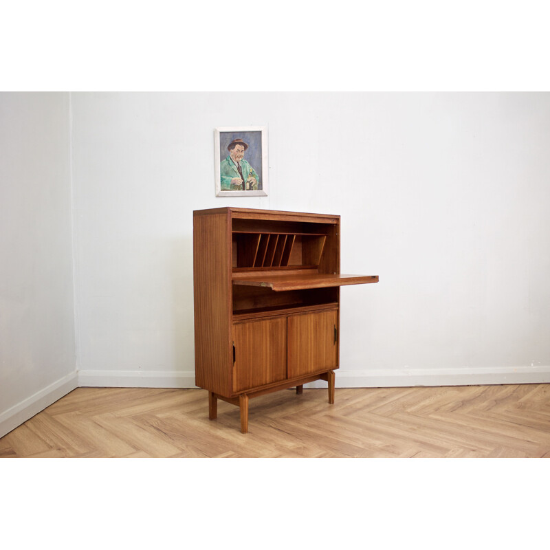 Vintage  teak  secretary desk Robert Herita United Kingdom 1960s