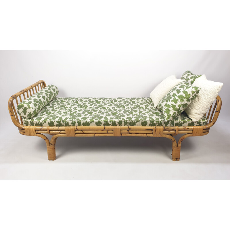 Vintage Mid-Century Italian Bamboo Daybed, 1960s