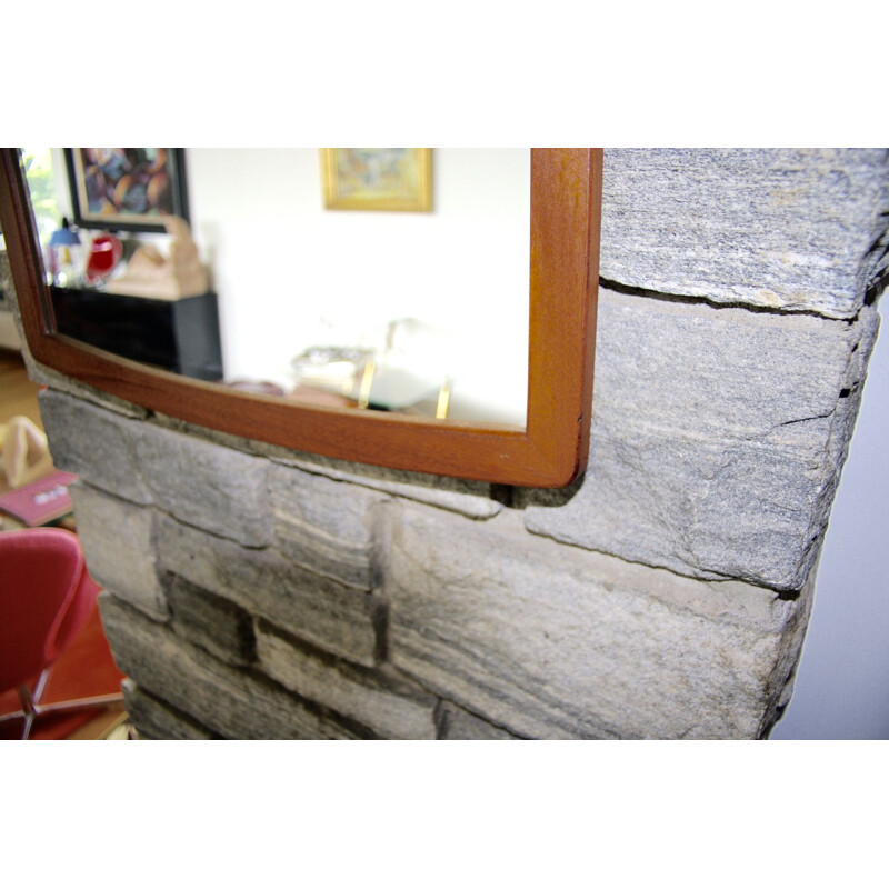 Vintage teak mirror, Germany 1960