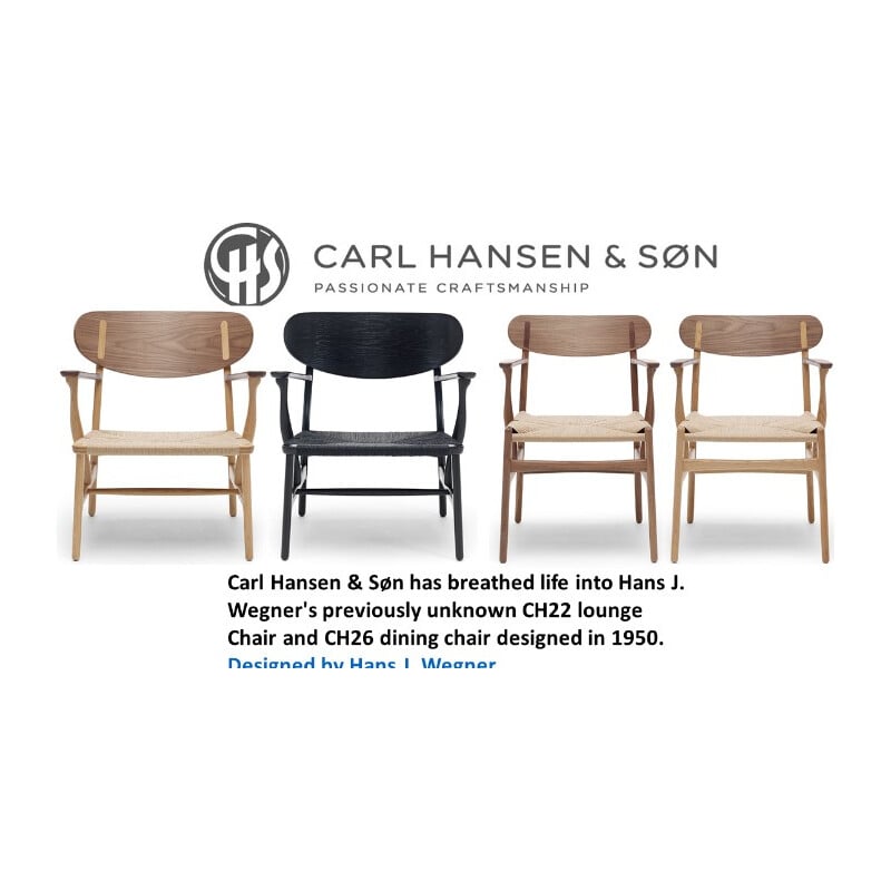 CH22 Scandinavian armchair, Hans. J. WEGNER - 1950s