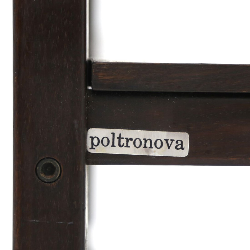Vintage solid wood cart by Poltronova, 1960