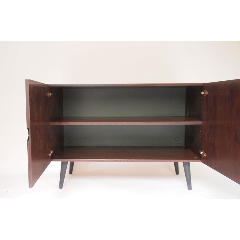 Vintage small highboard in Rio rosewood, Scandinavian 1960