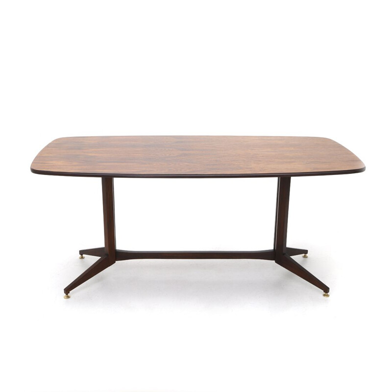 Table vintage rectangulaire en bois, Italie 1960