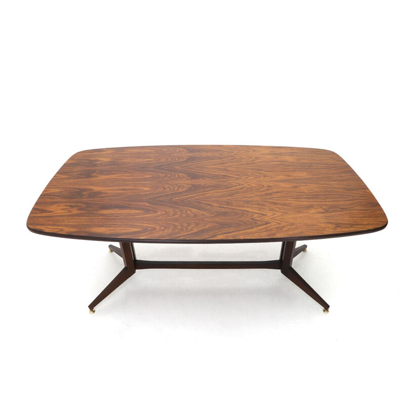 Table vintage rectangulaire en bois, Italie 1960